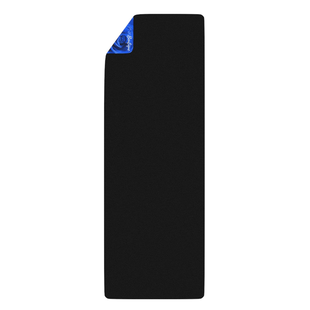 Personalized Blue and White Rubber Yoga Mat