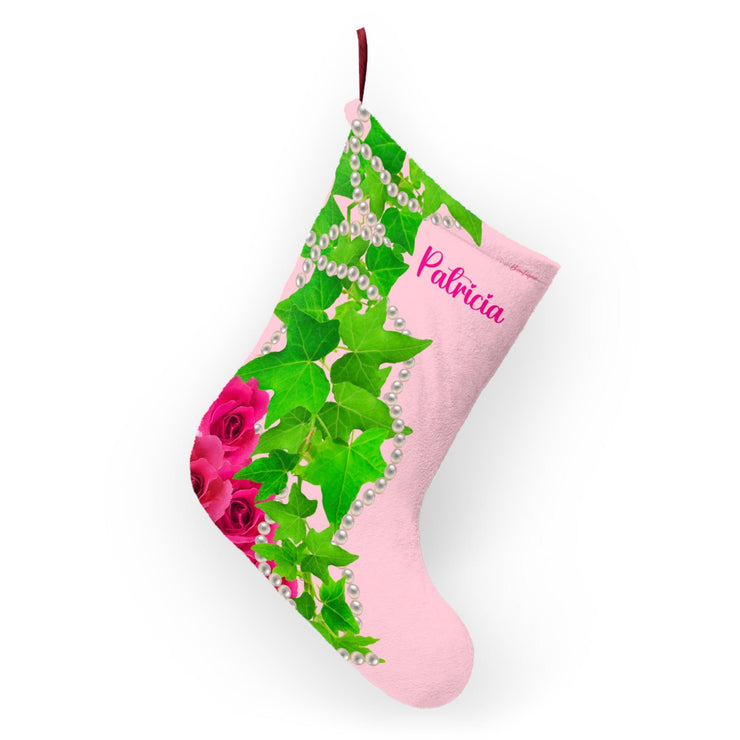 Personalized Ivy and Pearls Christmas Stocking
