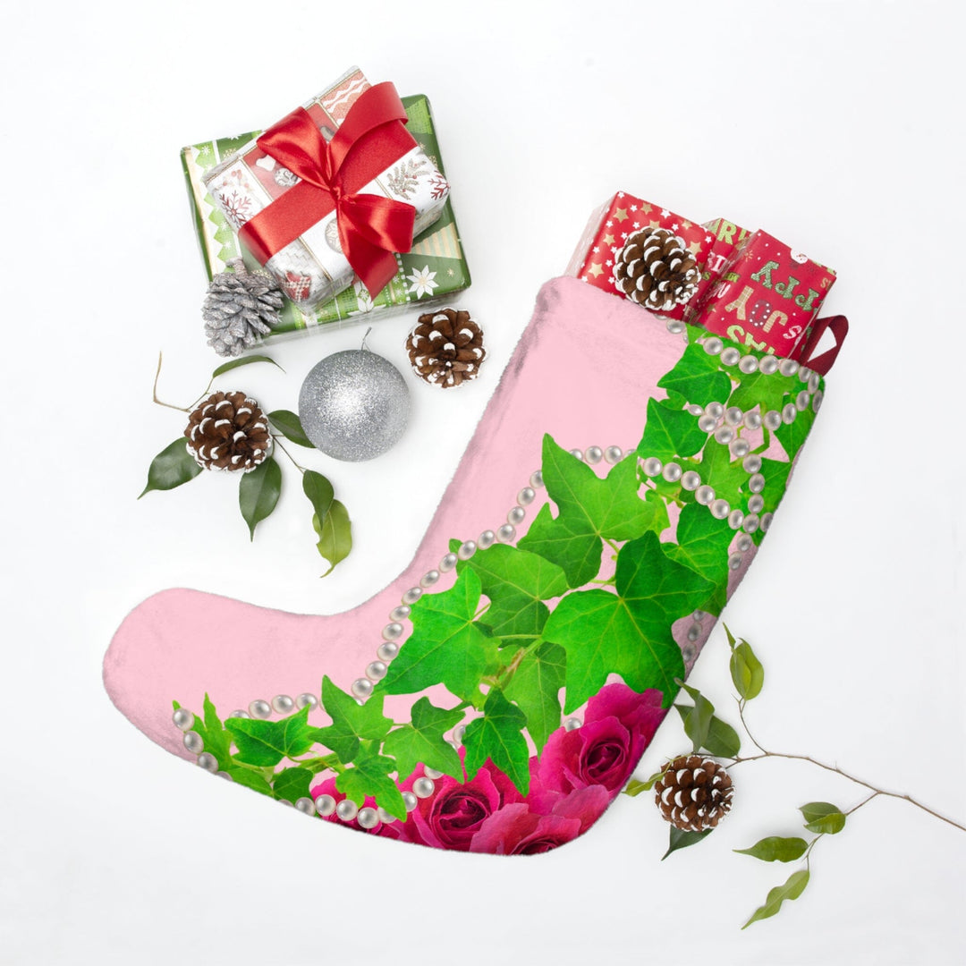 Personalized Ivy and Pearls Christmas Stocking