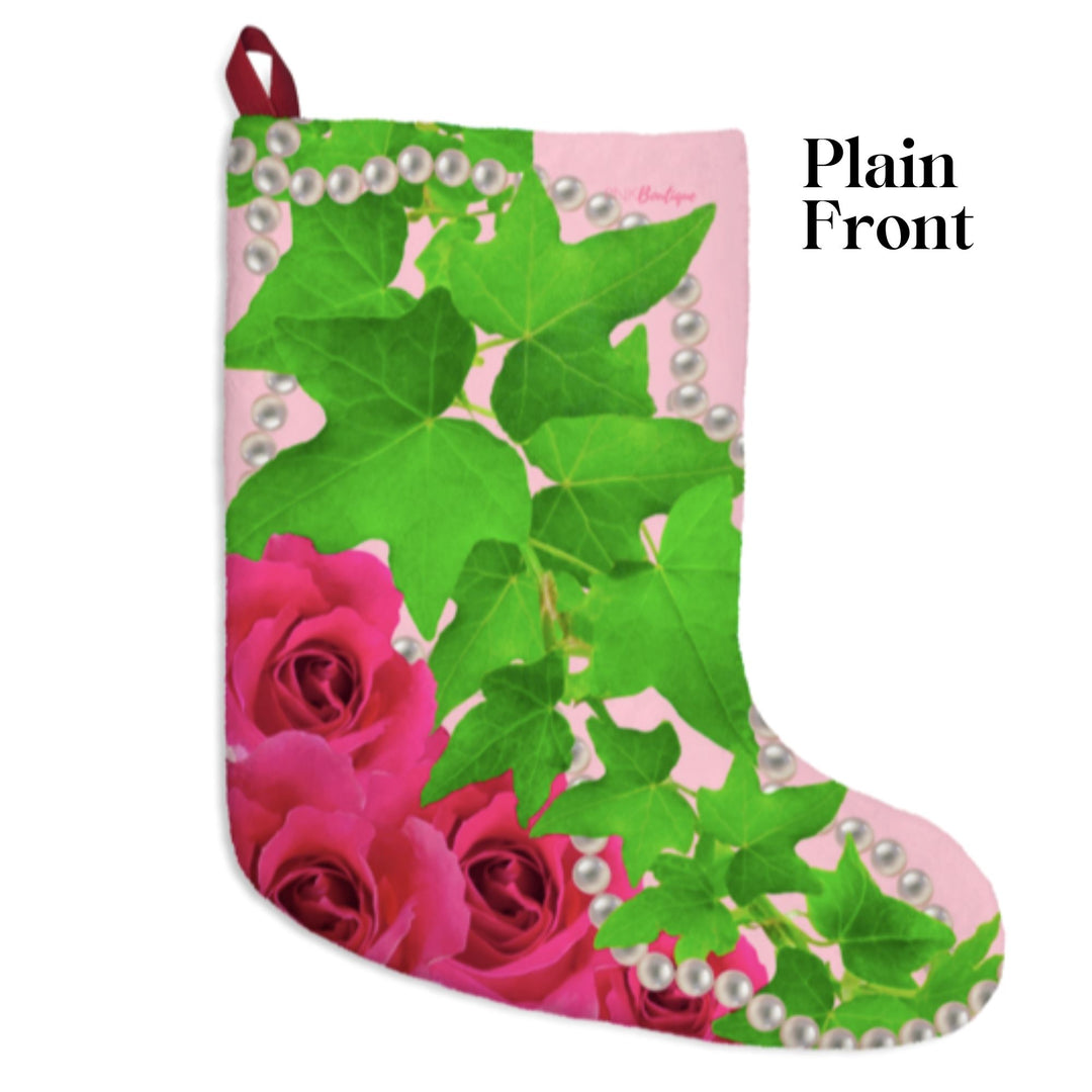 Personalized Ivy and Pearls Christmas Stocking