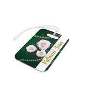 Personalized Links White Rose Luggage Tag