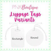Personalized Links White Rose Luggage Tag