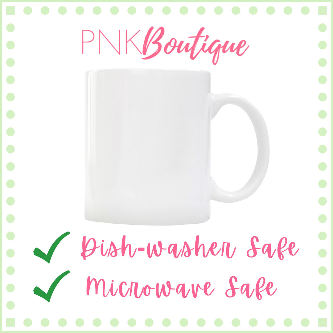 Personalized Pink and Green Graduation Coffee Mug