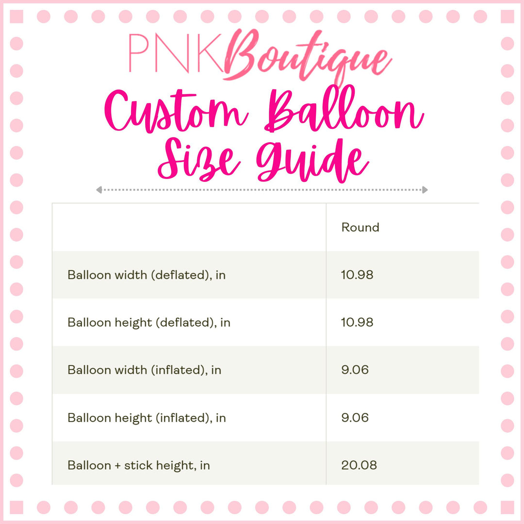 Personalized Pink and Green Graduation Mylar Balloons 11"