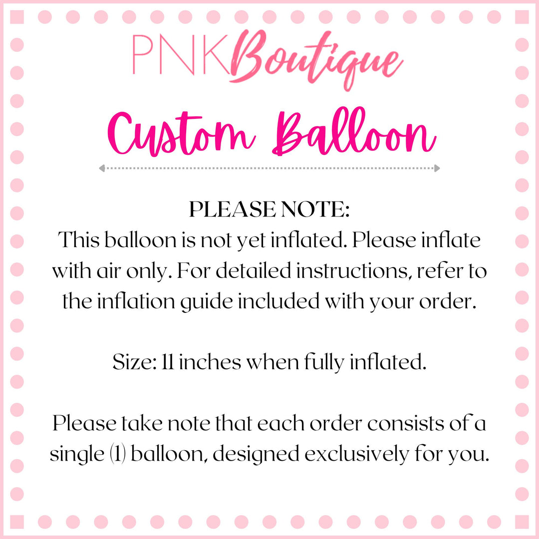 Personalized Pink and Green Graduation Mylar Balloons 11"