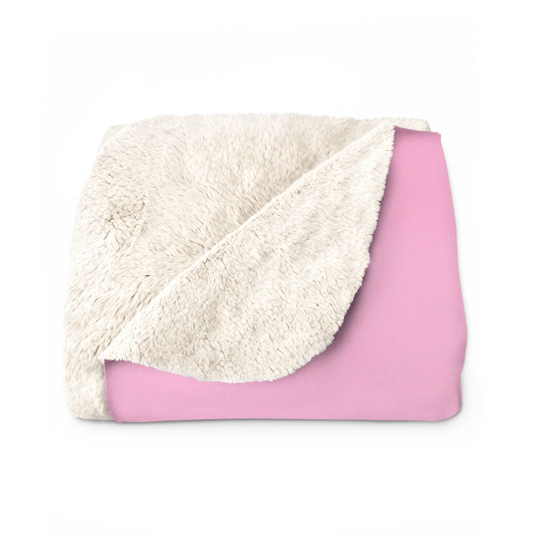 Personalized Pink and Green Graduation Sherpa Fleece Blanket