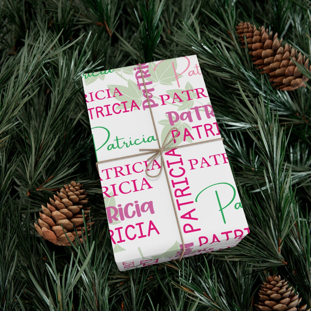 Personalized Pink & Green Wrapping Papers