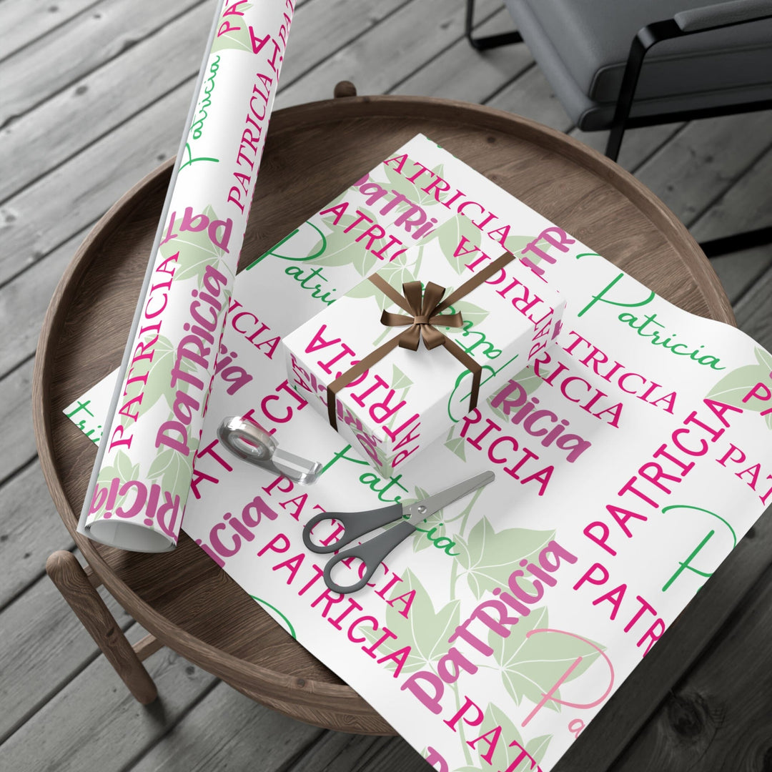 Personalized Pink & Green Wrapping Papers