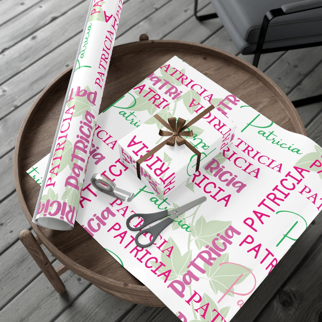 Personalized Pink & Green Wrapping Papers