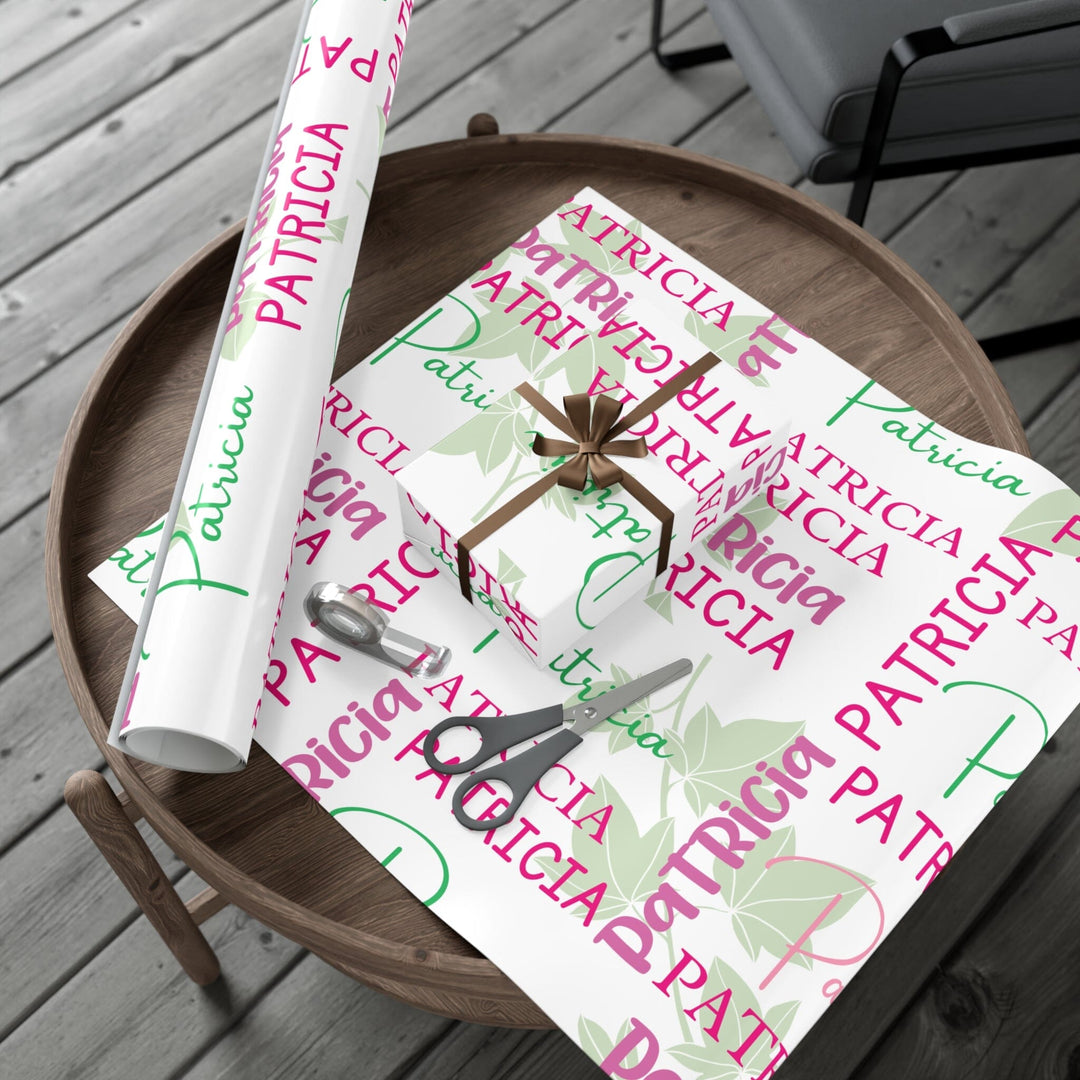 Personalized Pink & Green Wrapping Papers