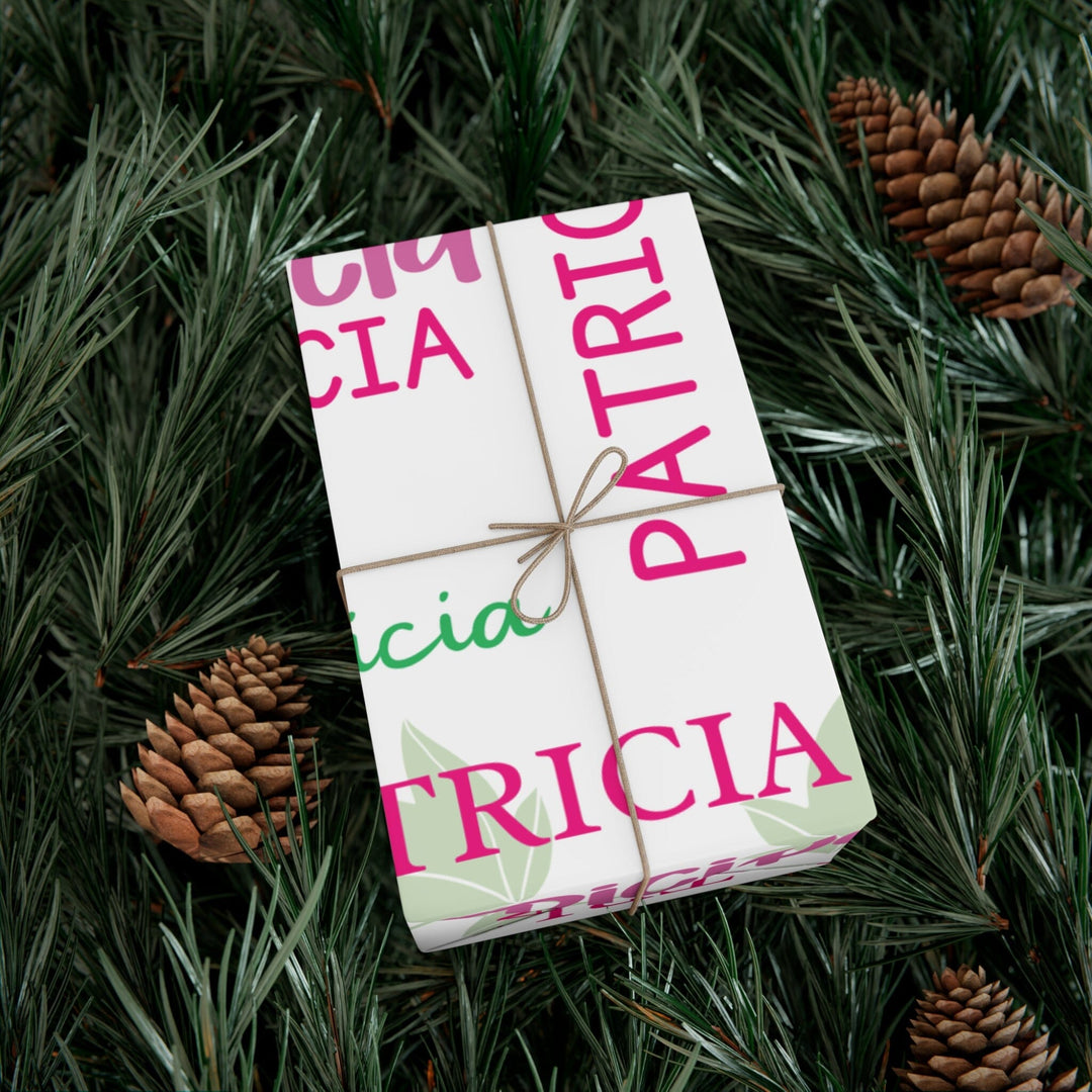 Personalized Pink & Green Wrapping Papers