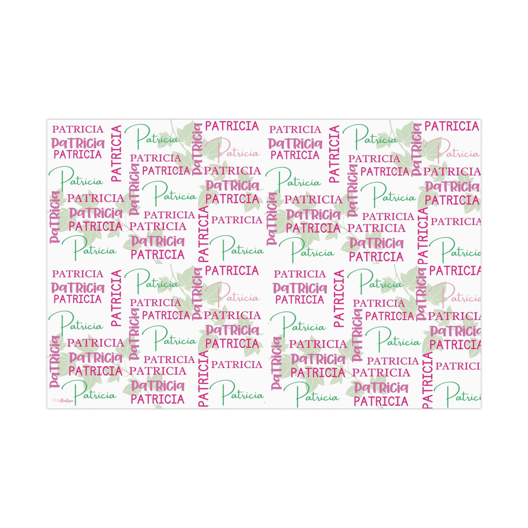 Personalized Pink & Green Wrapping Papers