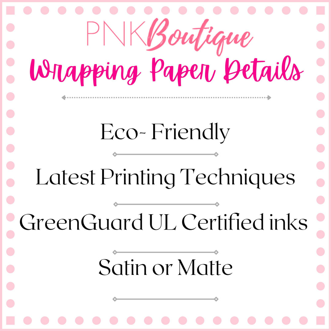 Personalized Pink & Green Wrapping Papers