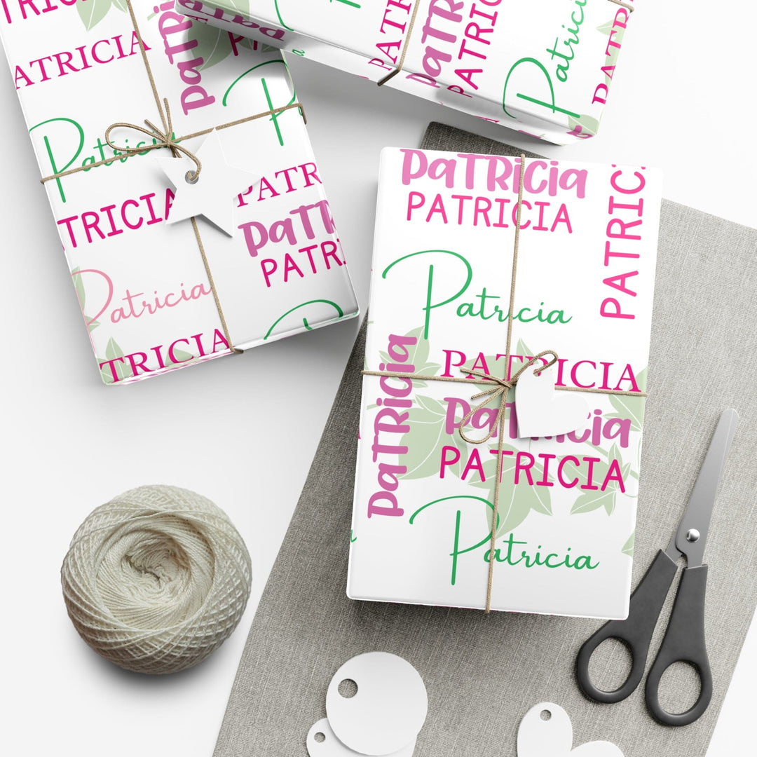 Personalized Pink & Green Wrapping Papers