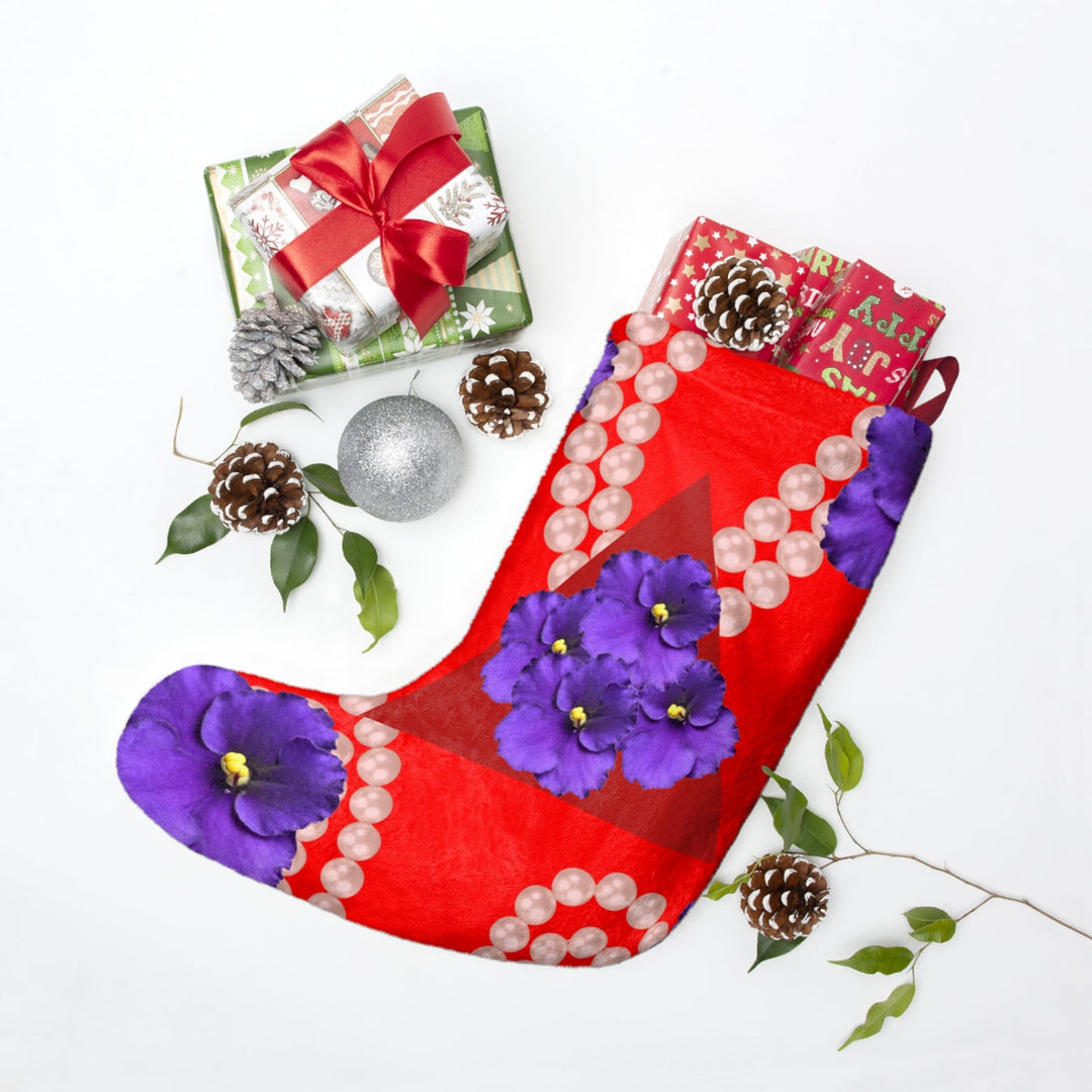 Personalized Red and White Christmas Stocking