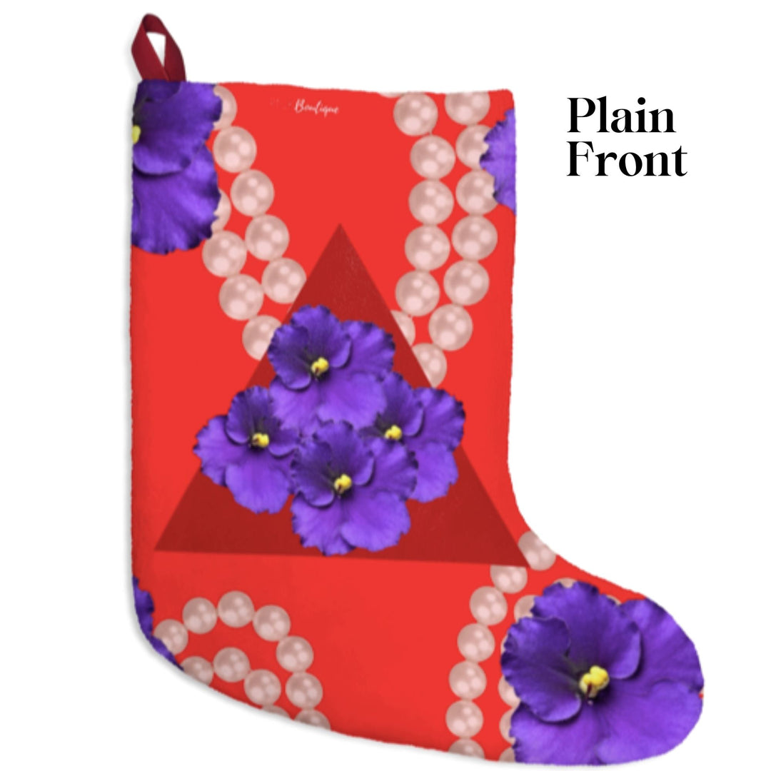 Personalized Red and White Christmas Stocking