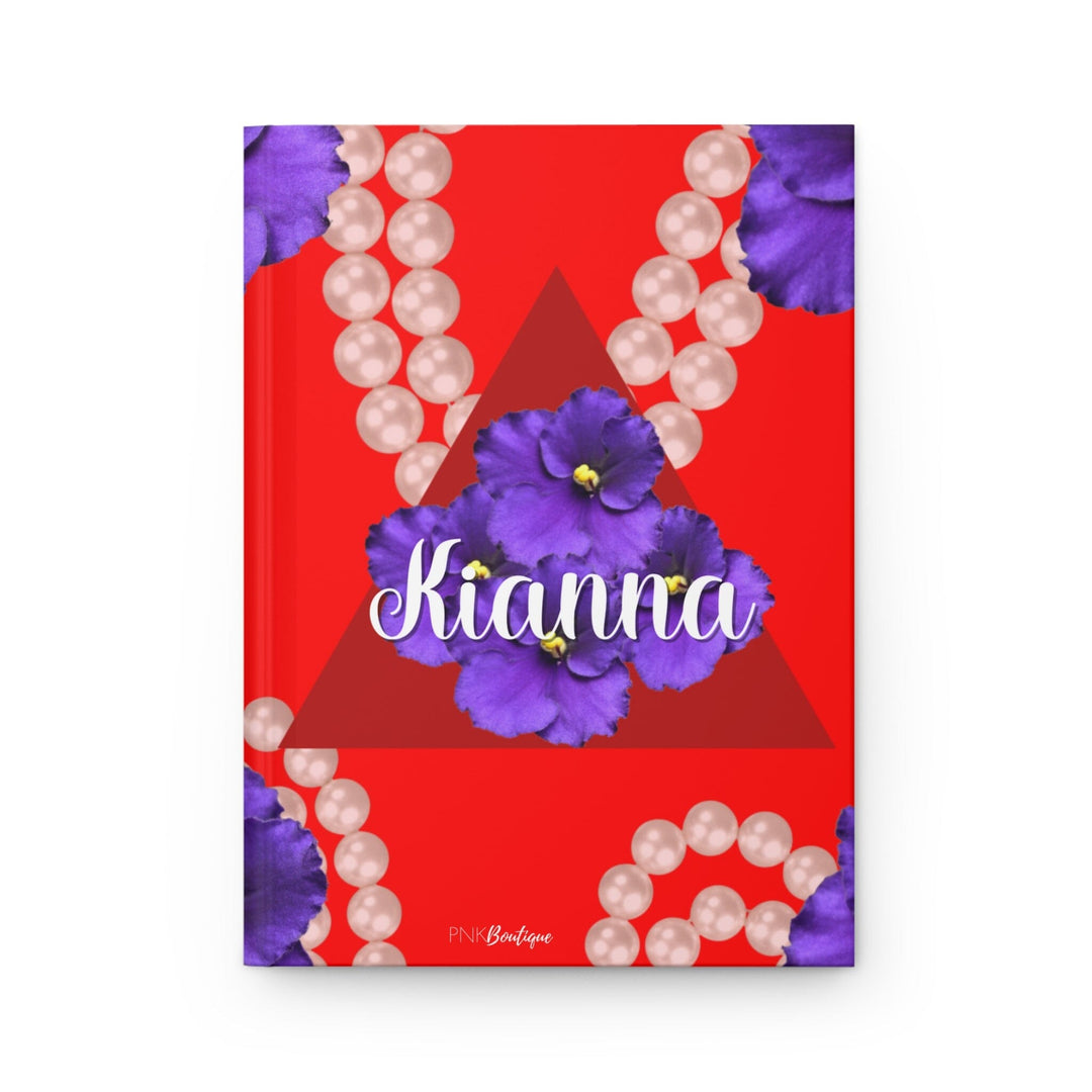 Personalized Red and White Delta Diva Journal