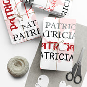 Personalized Red and White Gift Wrapping Papers