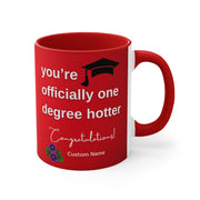 Personalized Red and White Graduation Coffee Mug