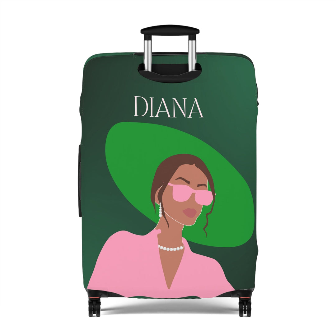 Pink and Green Affair Luggage Cover