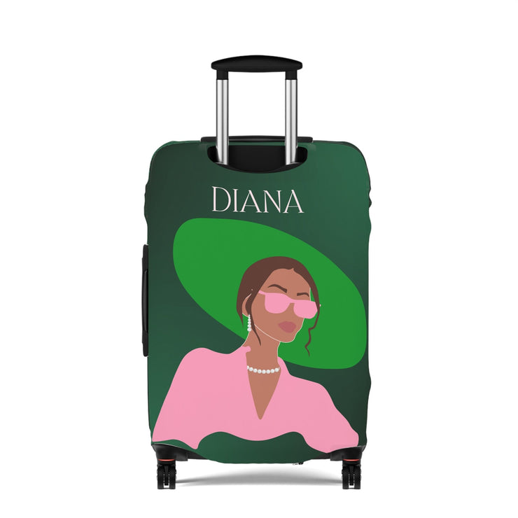 Pink and Green Affair Luggage Cover