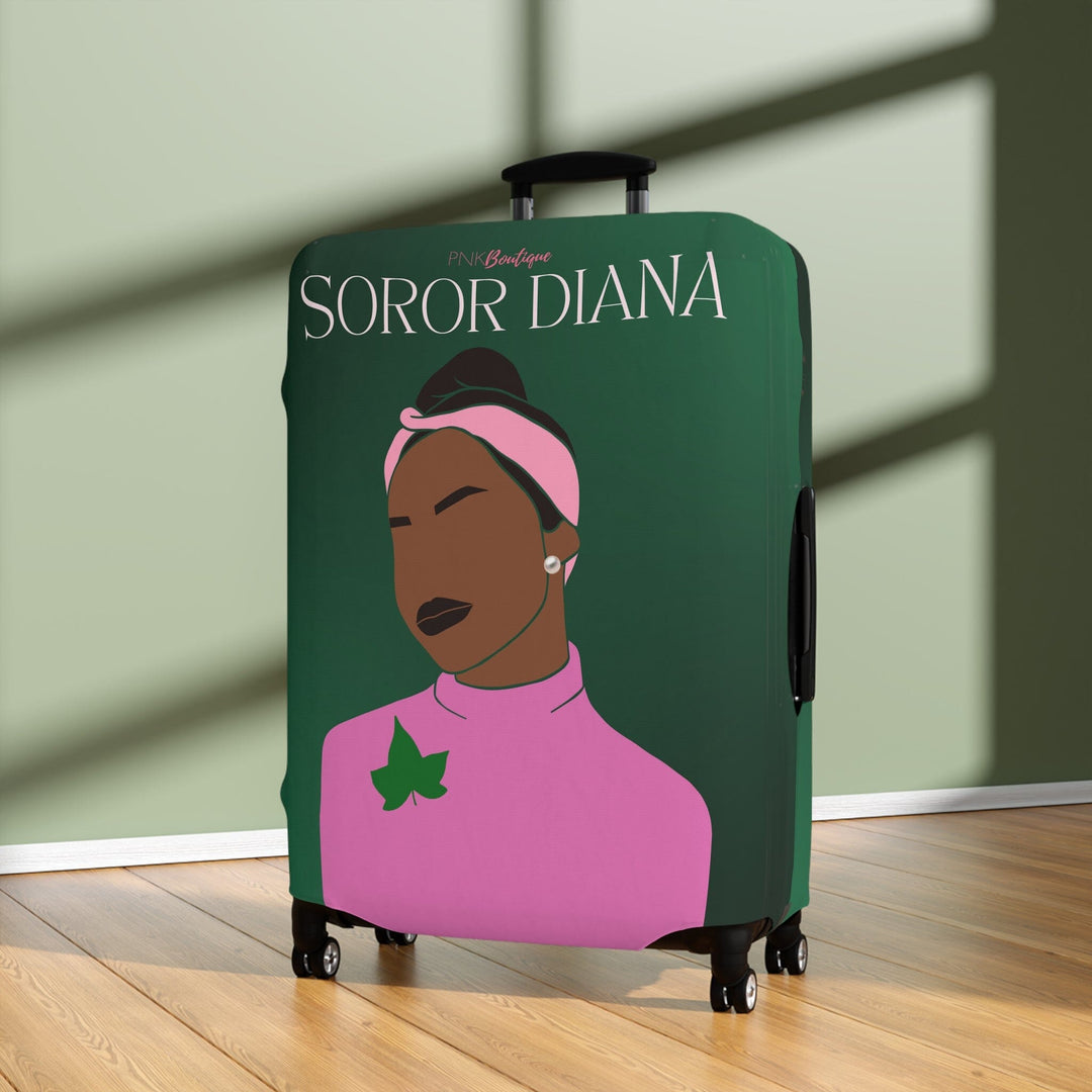 Pink and Green Affair Luggage Cover