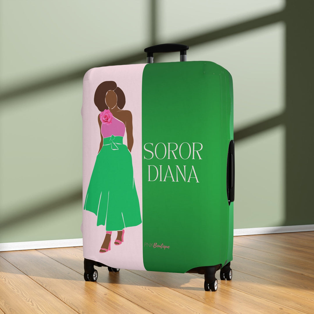 Pink and Green Affair Luggage Cover