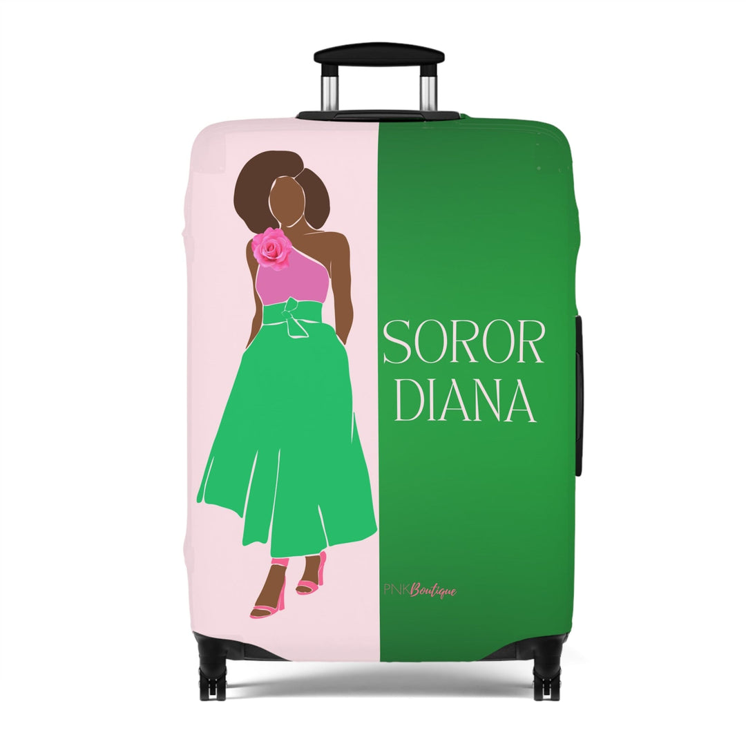 Pink and Green Affair Luggage Cover