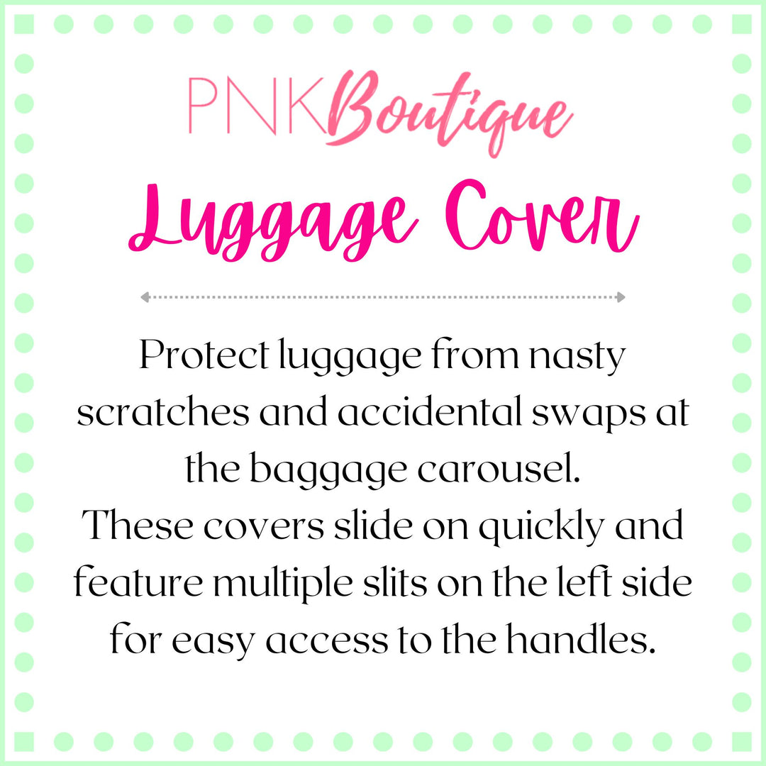 Pink and Green Affair Luggage Cover