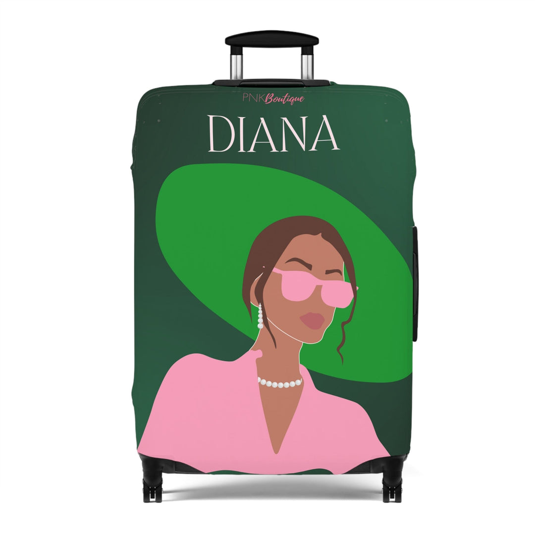 Pink and Green Affair Luggage Cover