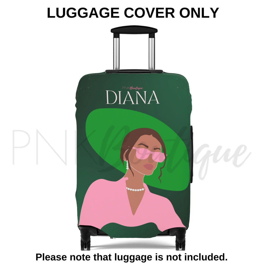 Pink and Green Affair Luggage Cover