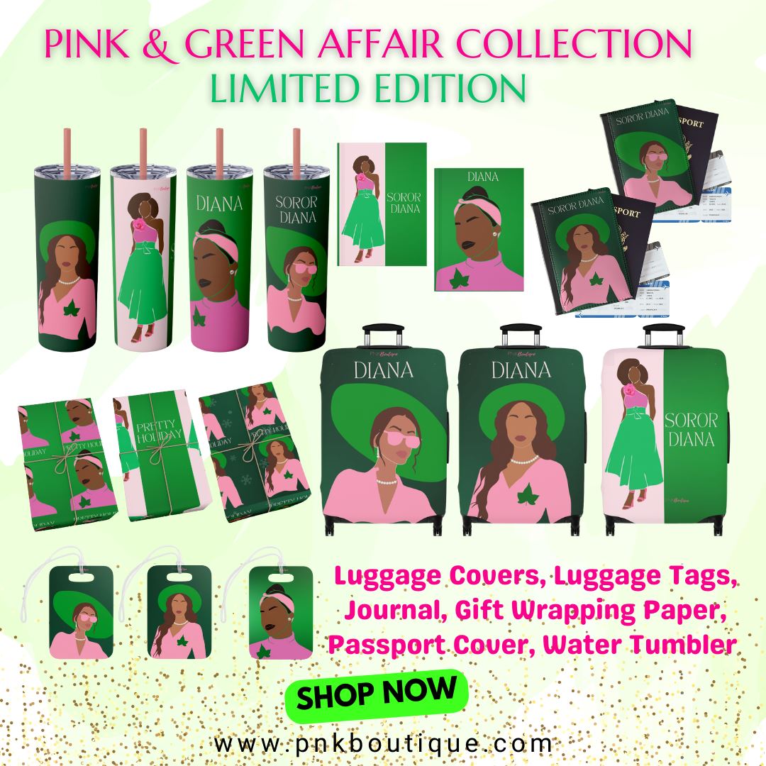 Pink and Green Affair Personalized Hardcover Journal