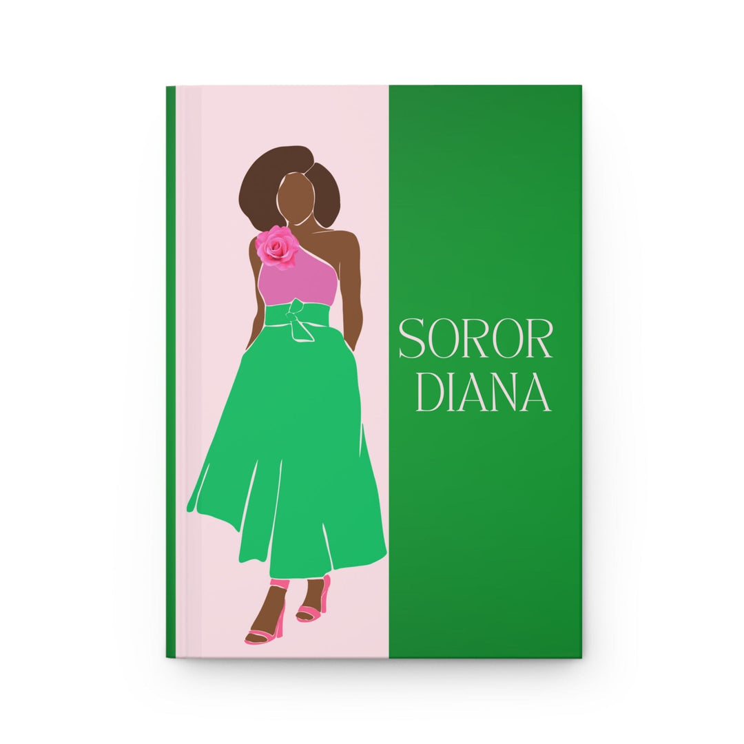 Pink and Green Affair Personalized Hardcover Journal