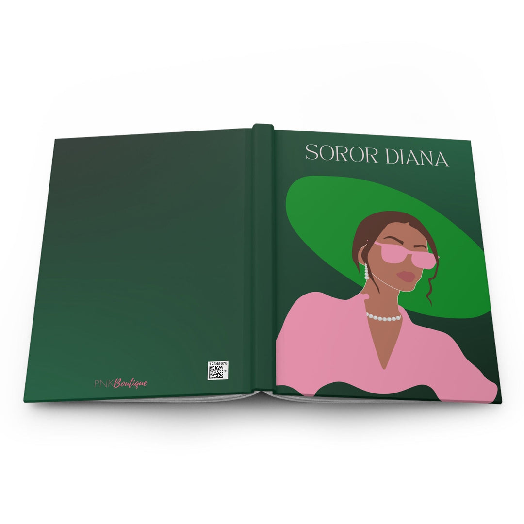 Pink and Green Affair Personalized Hardcover Journal