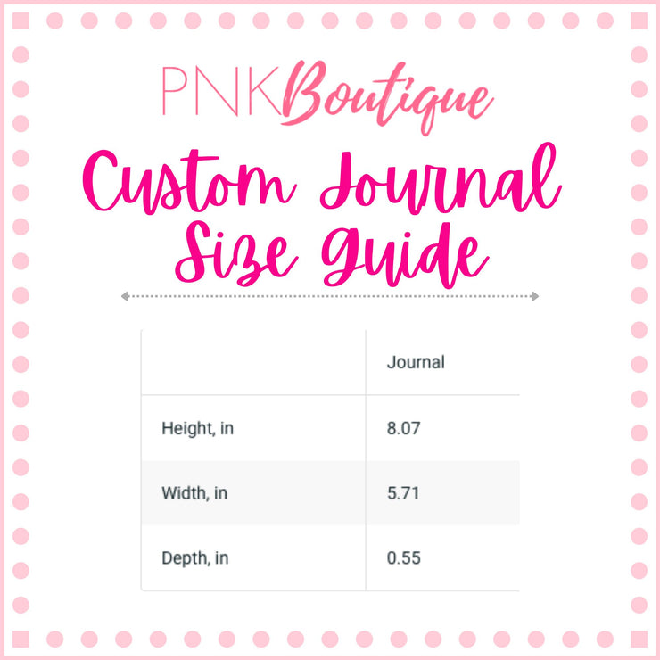 Pink and Green Affair Personalized Hardcover Journal