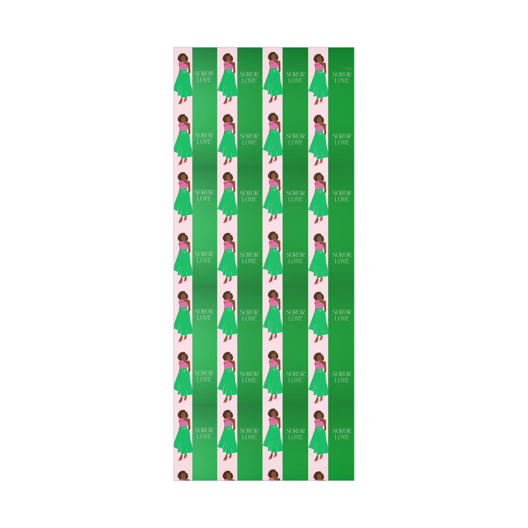 Pink and Green Affair Stacey Personalized Wrapping Paper