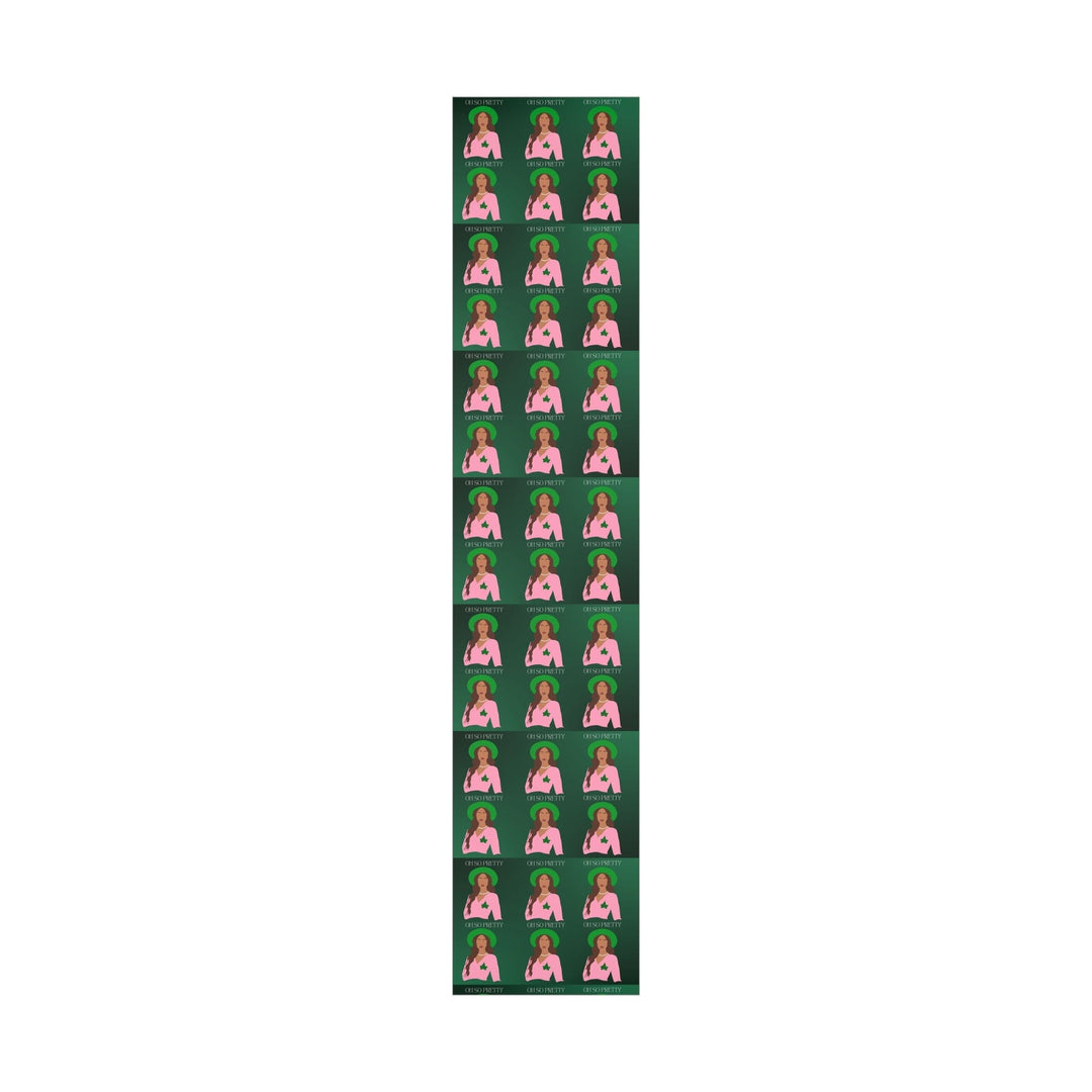 Pink and Green Affair Olivia Personalized Wrapping Paper