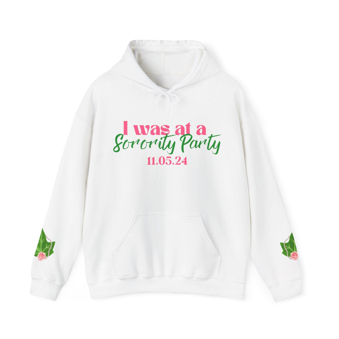 Pink and Green I Was At A Sorority Party Kamala Harris Hoodie Sweatshirt