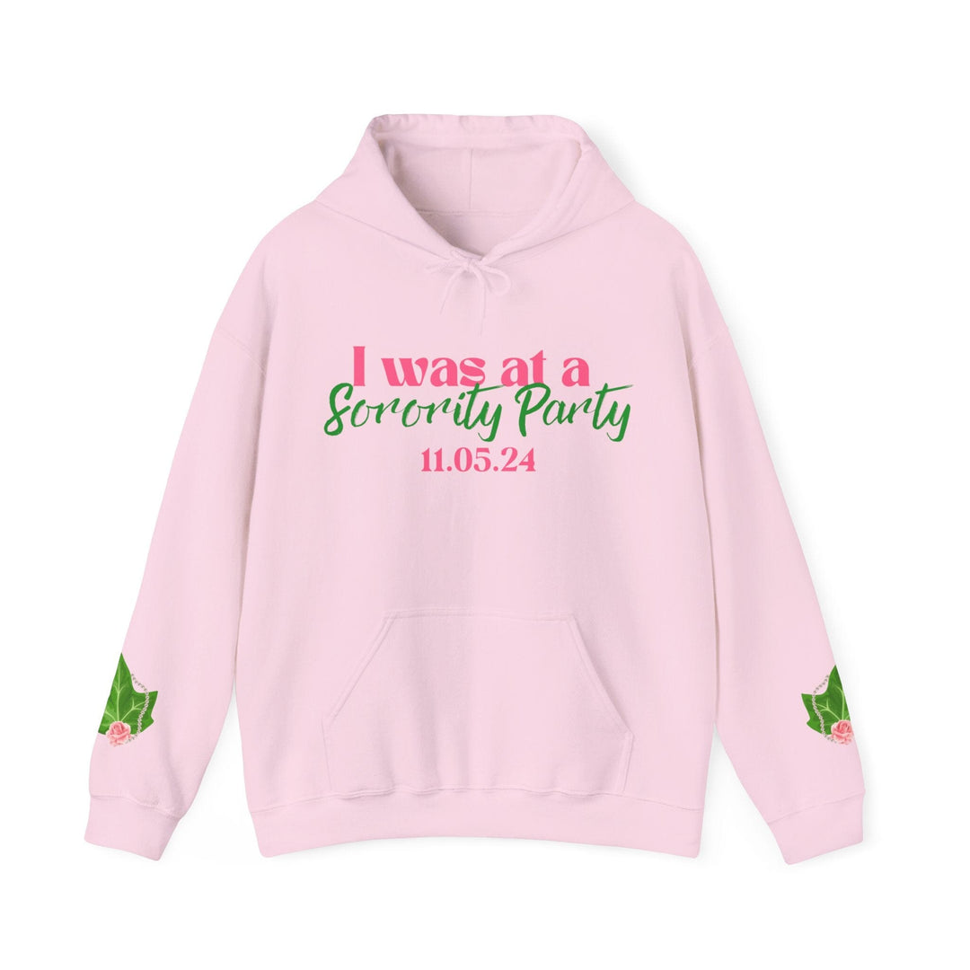 Pink and Green I Was At A Sorority Party Kamala Harris Hoodie Sweatshirt