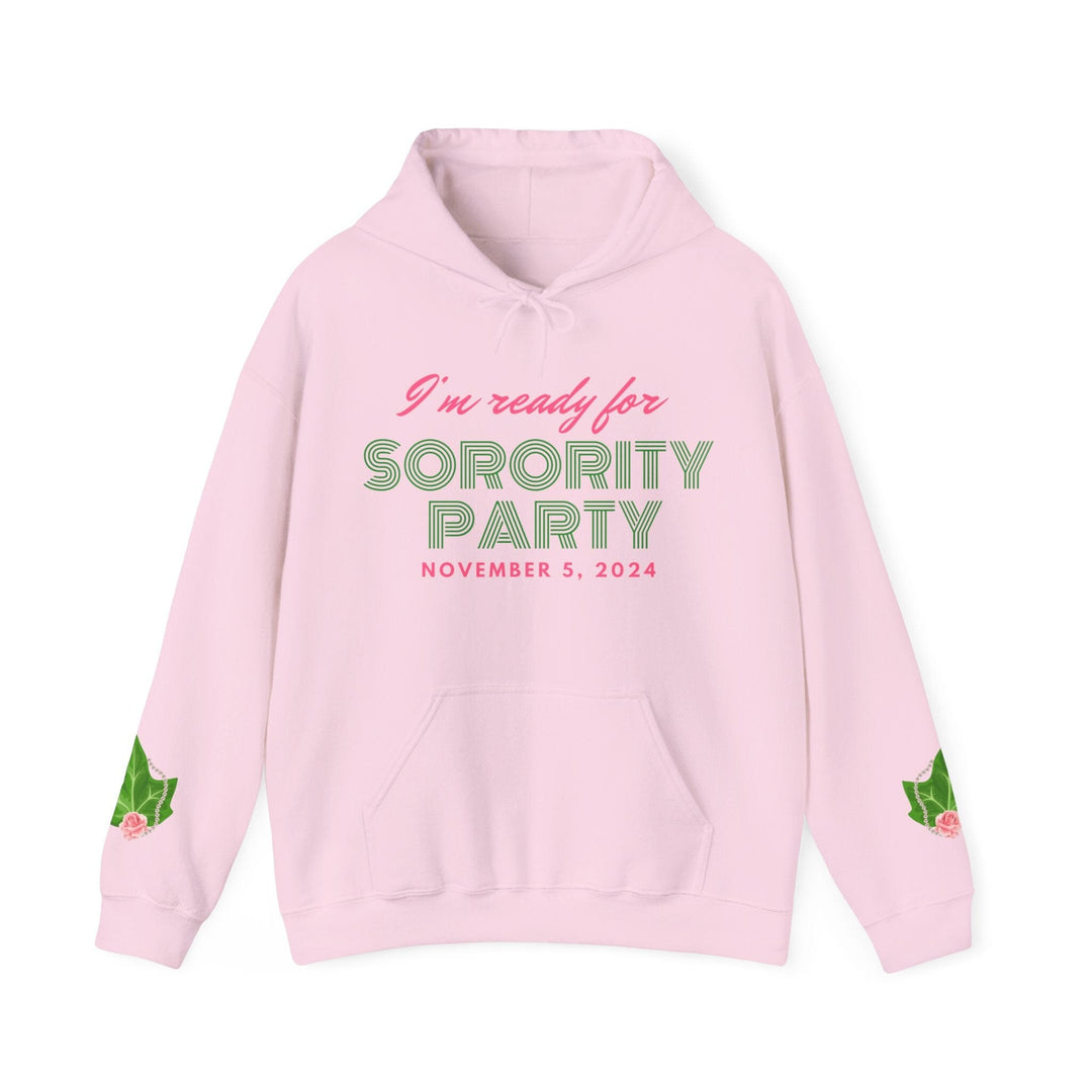 Pink and Green I'm Ready for Sorority Party Kamala Hoodie Sweatshirt