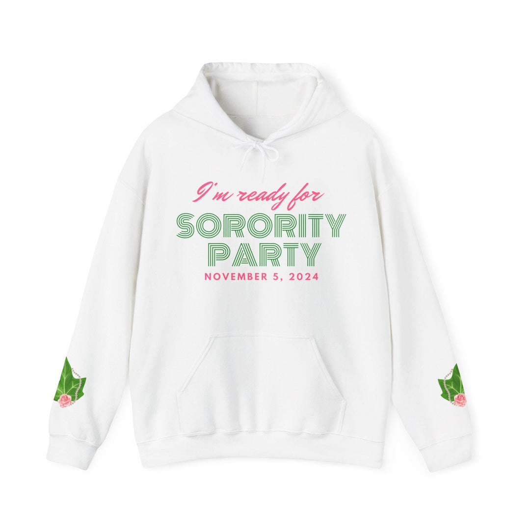 Pink and Green I'm Ready for Sorority Party Kamala Hoodie Sweatshirt