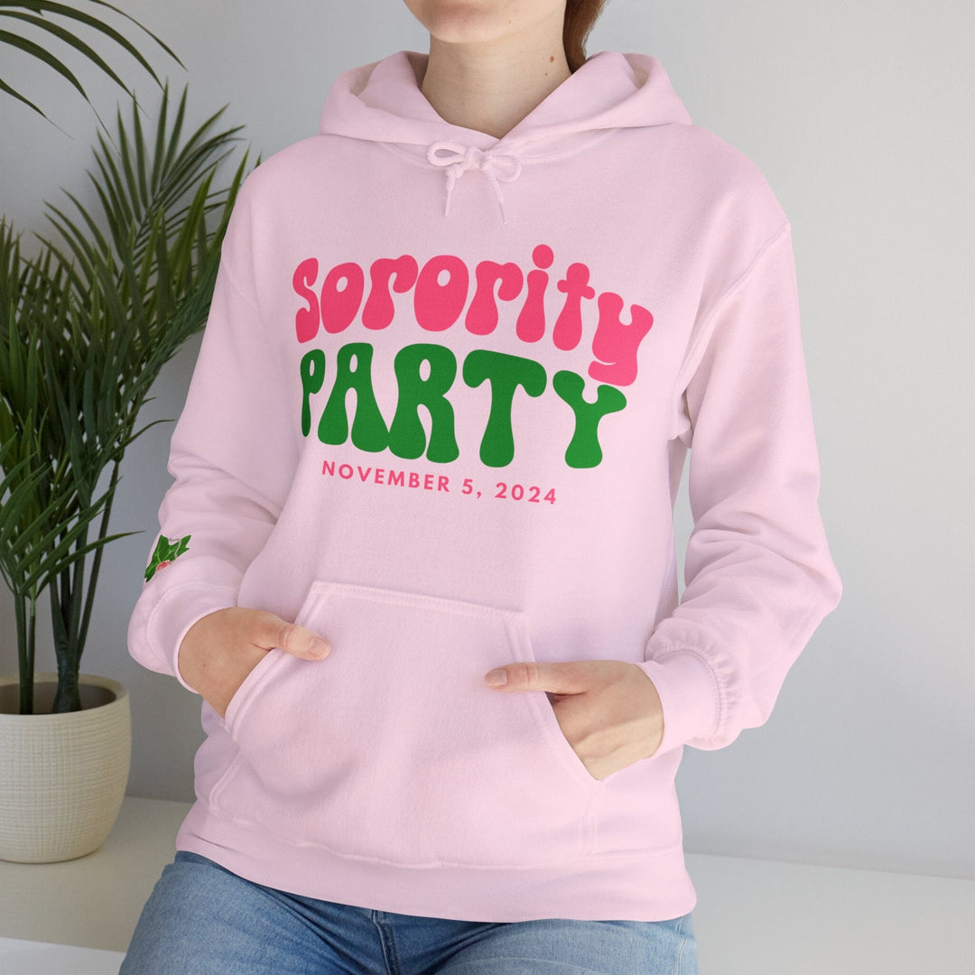 Pink and Green Sorority Party Kamala Hoodie Sweatshirt