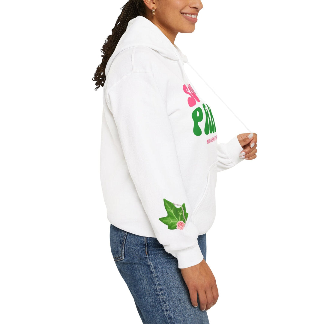 Pink and Green Sorority Party Kamala Hoodie Sweatshirt