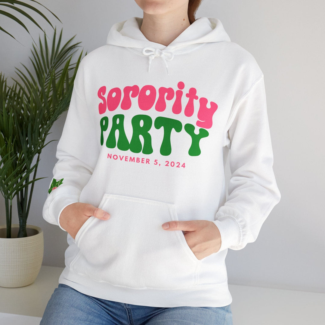 Pink and Green Sorority Party Kamala Hoodie Sweatshirt