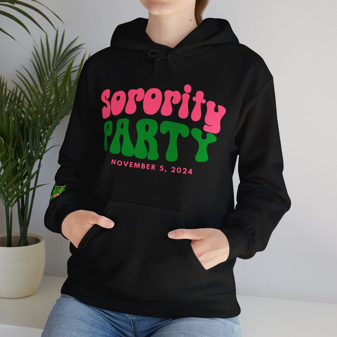 Pink and Green Sorority Party Kamala Hoodie Sweatshirt