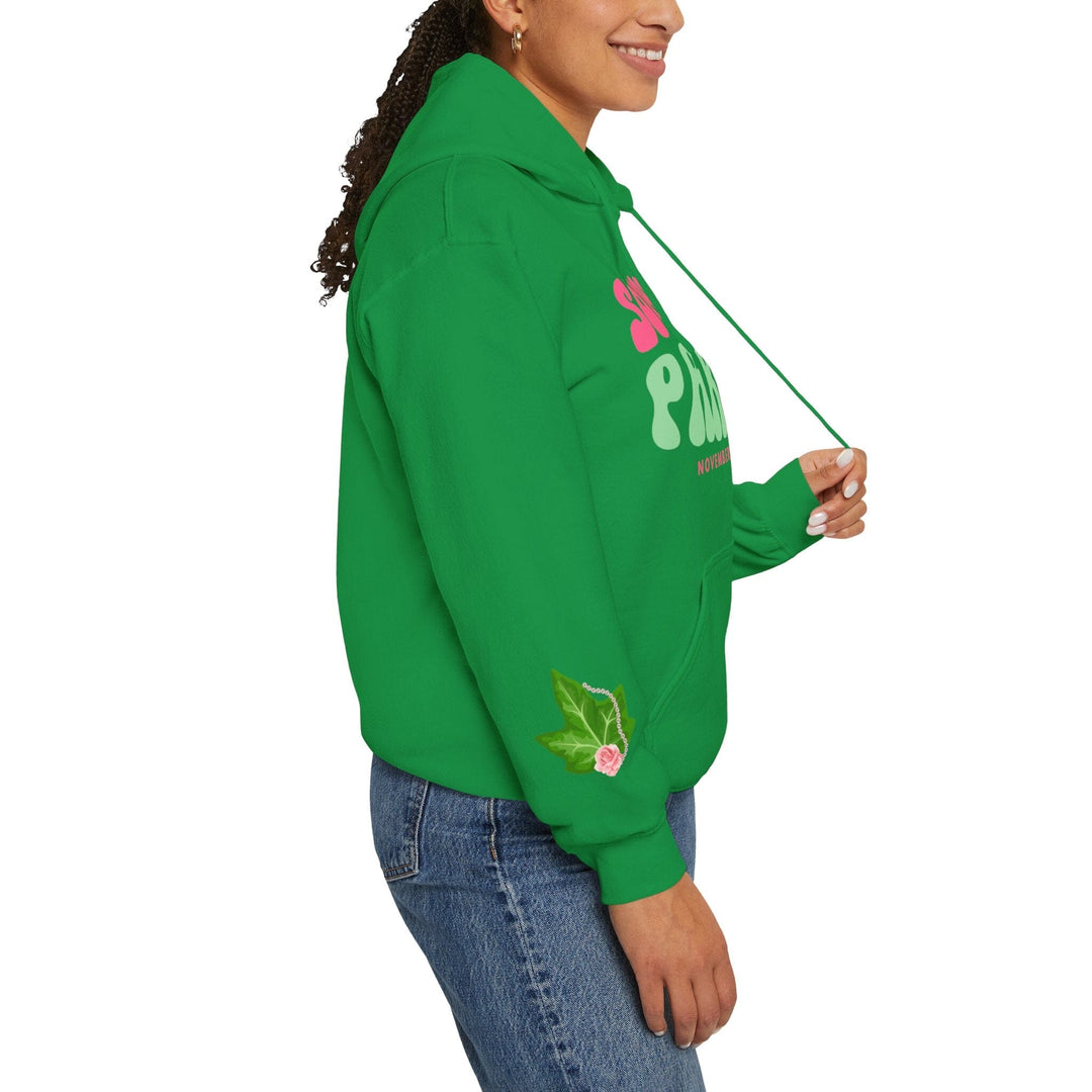 Pink and Green Sorority Party Kamala Hoodie Sweatshirt