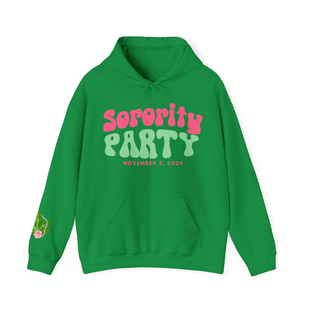 Pink and Green Sorority Party Kamala Hoodie Sweatshirt