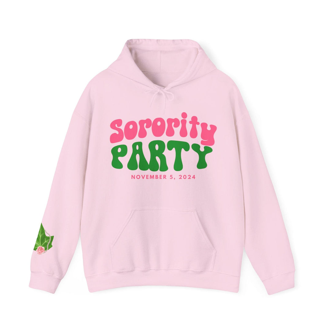 Pink and Green Sorority Party Kamala Hoodie Sweatshirt