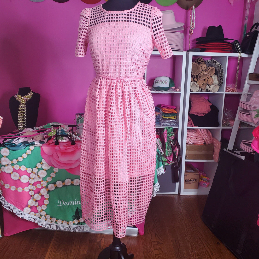 Pink Eyelet Dress