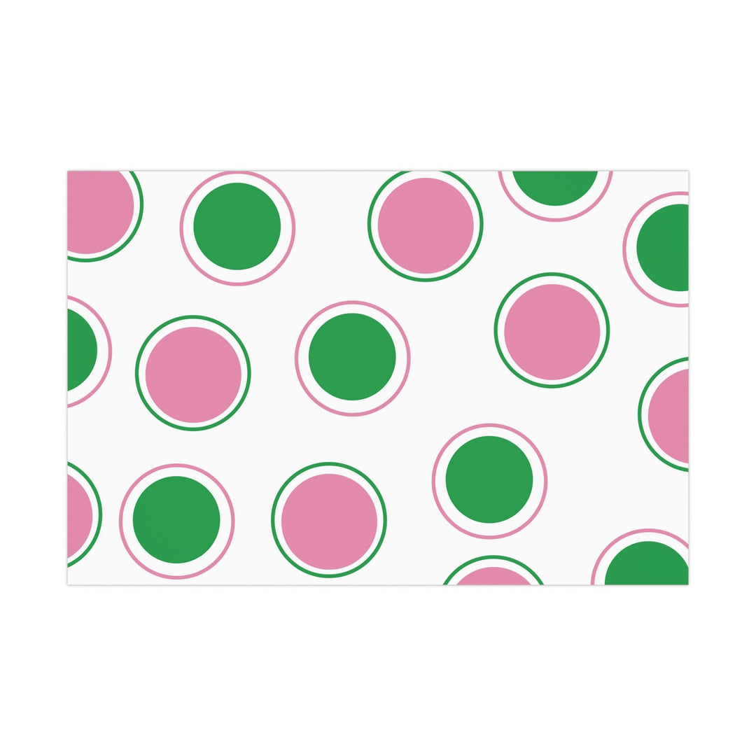 Pink & Green Dots Gift Wrapping Paper